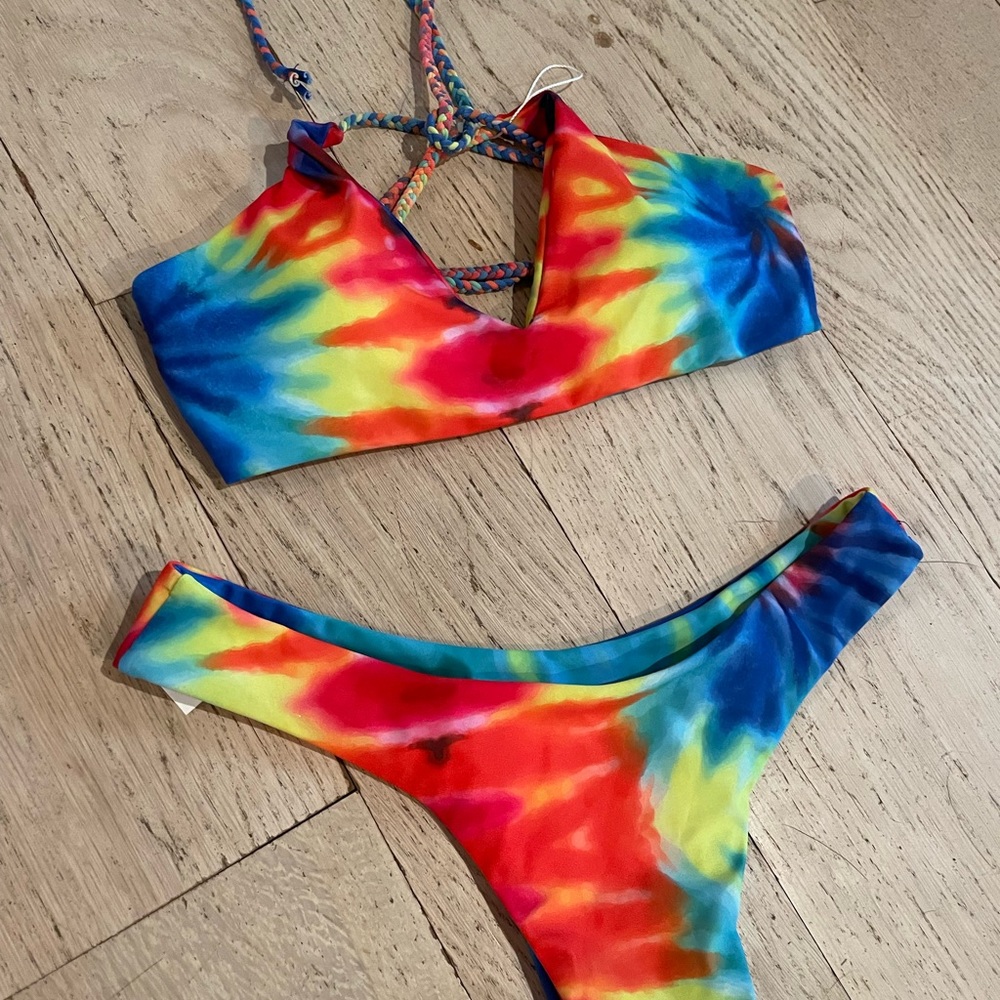 Zaful Cheeky Tie Dye Bikini